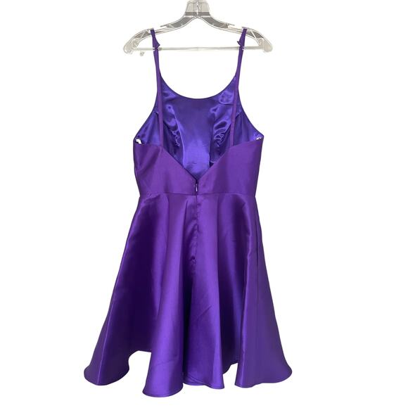 Alyce Paris Fit & Flare Mini Party Cocktail Dress Sleeveless Size 6 Purple - Picture 3 of 6